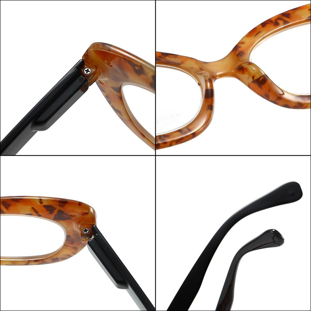 Leopard Large Frame Reading GLasses for Women Ins Fashion Far Sight GLasses Eyewear Prescription Eyeglasses Diopters 0 To +4.0