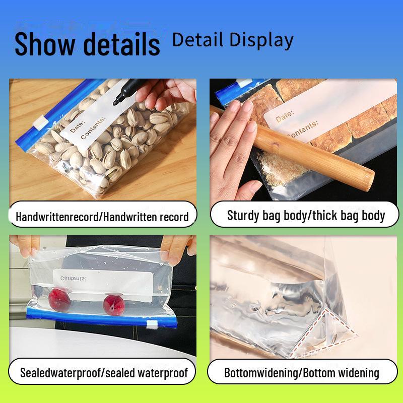 Lebensmittelechte Frischhaltebeutel: Schieben, Versiegeln, Einfrieren & Aufbewahren