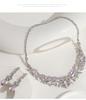 Crystal Necklace Earrings Jewelry Set Bridal Wedding Dress Versatile Jewelry