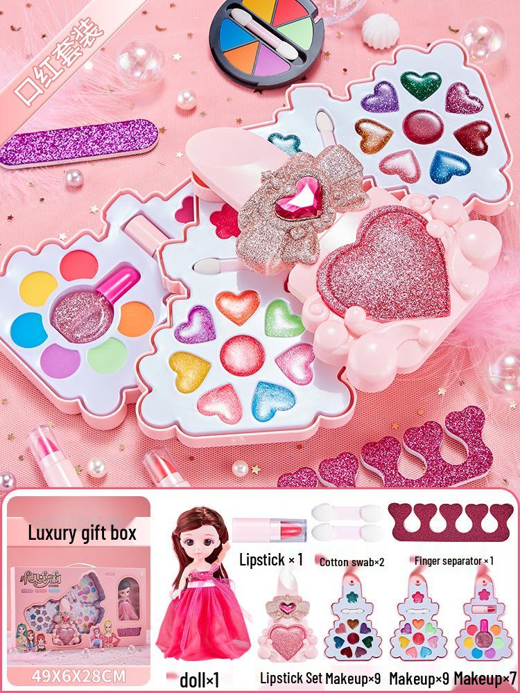 Kids' Makeup Set for Ages 3-6: Genuine Girls' Playhouse Toy with Lipstick 012/013