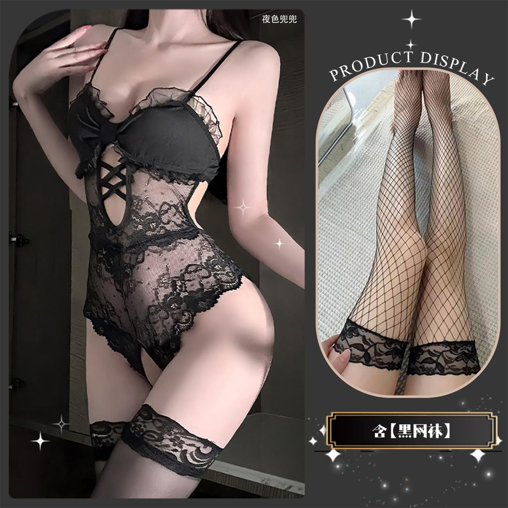Sex Underwear Pure Sling Lace Perspective Uniform Temptation Crotch Free onesie Abstinence