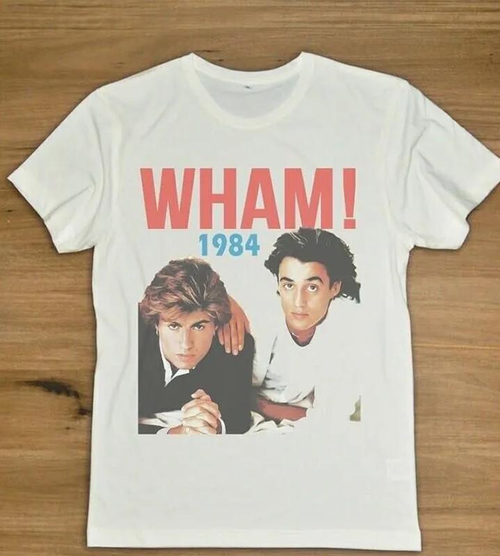 1984 WHAM George Michael Andrew Ridgeley T Shirt Full Size S-5XL XXXXL