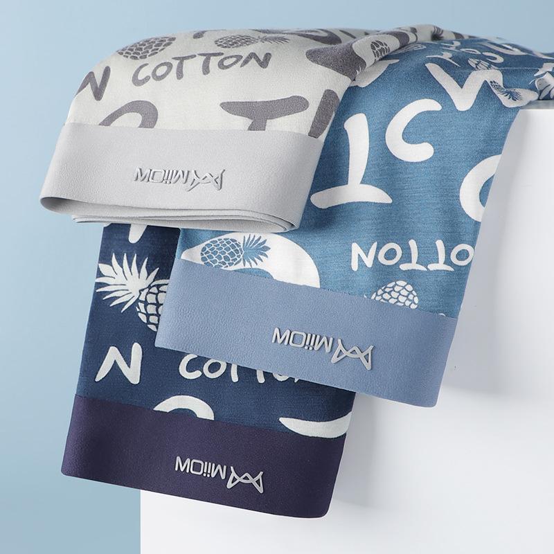 

3 шт. Мужское нижнее белье Мужские боксеры С принтом Бесшовные Дышащие Тонкие Модные Четырехугольные Трусы Боксеры-слипы 5XL