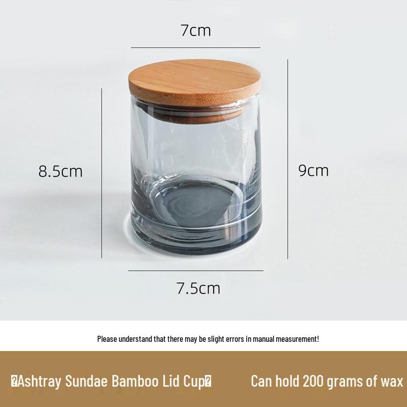 Mongolian Yurt Glass Candle Cup with Lid – DIY Scented Soy Wax Container Candlestick