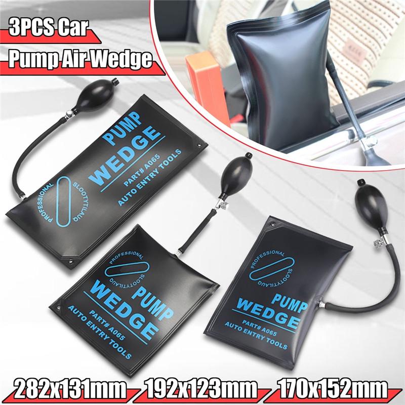 Buy 3Pcs Black Airbags Car Pump Air Wedge Inflatable Shim Pad Cushioned