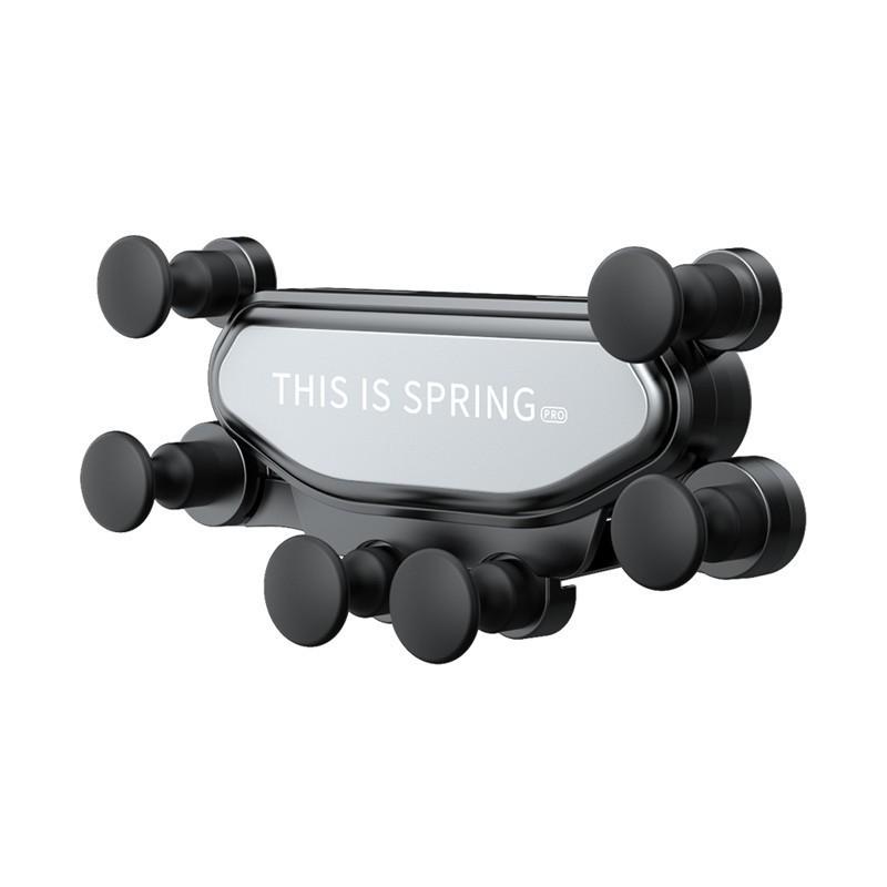 

Гравитационный автомобильный держатель для телефона: Бесшумное шеститочечное втягивание, уменьшение веса, крепление на воздуховоде для стабильной навигации