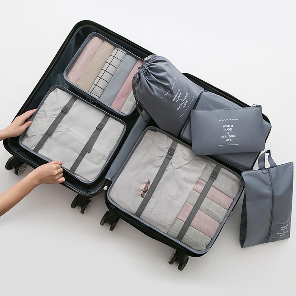 6PCS Clothes Storage Bags Packing Travel Luggage Organizer Bag