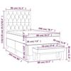 3137990 vidaXL Lit à sommier tapissier et matelas Gris foncé 80x200 cm Velours