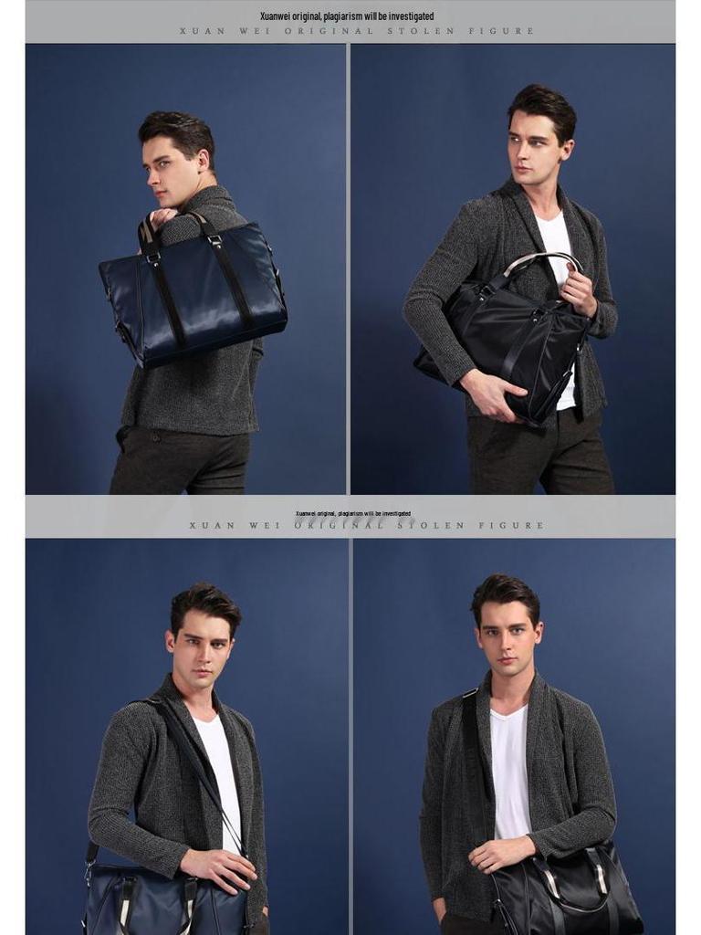 Men's Business Casual Laptop Crossbody Bag and Women's Simple Document Briefcase