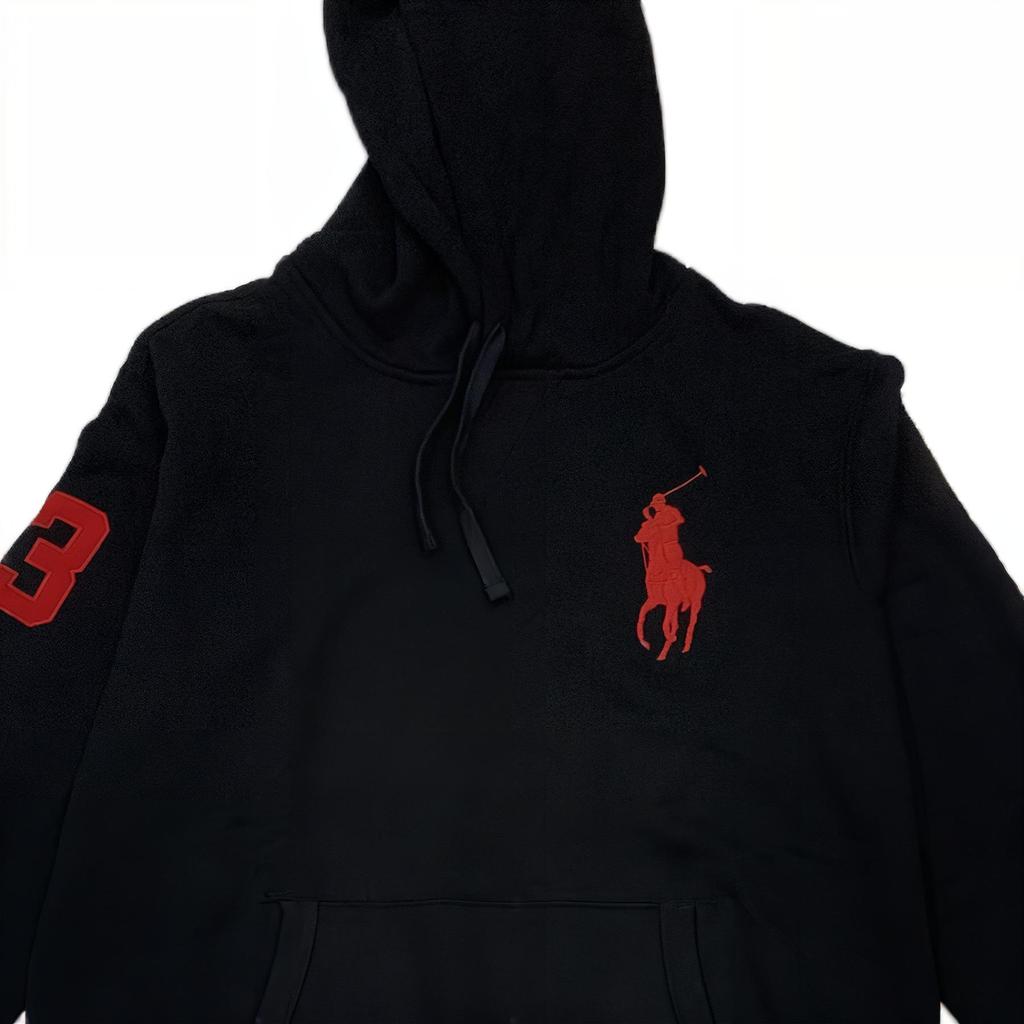 Polo Ralph Lauren FW23 Logo Hoodie Men Sweatshirt Black 710692773-002