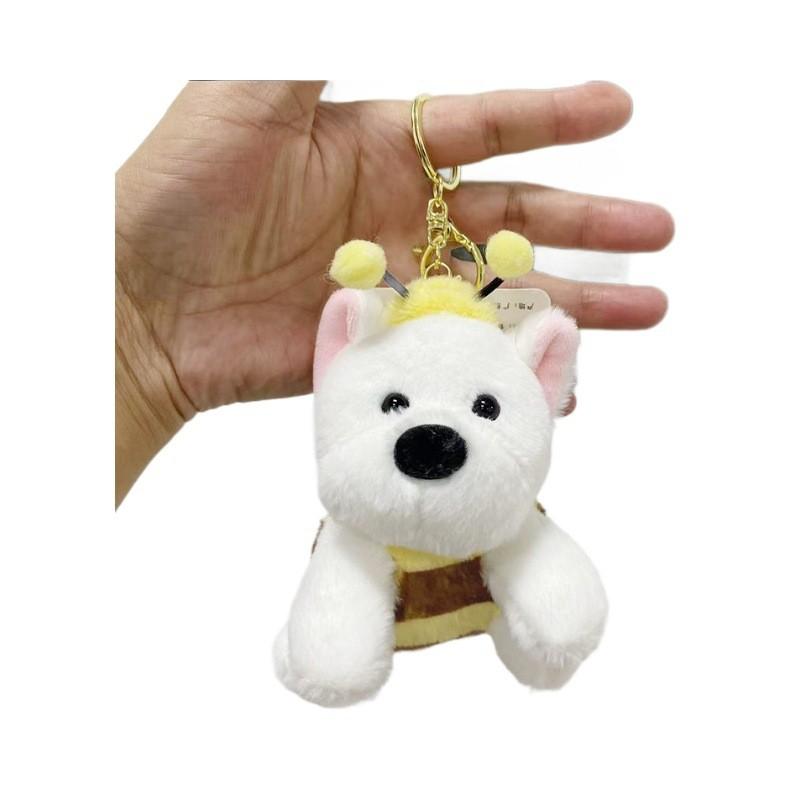 And Cozy Charming White West Highland Terrier Plush Doll Keychain Great For Gifting