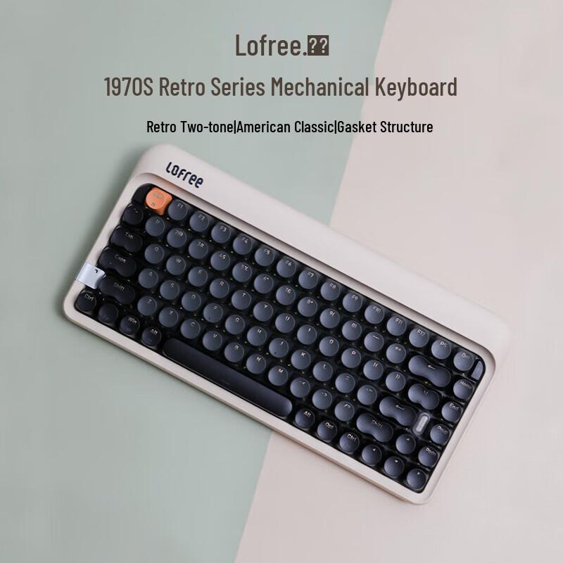 Lofree OE914 Dot Retro Three-Mode Mechanical Keyboard