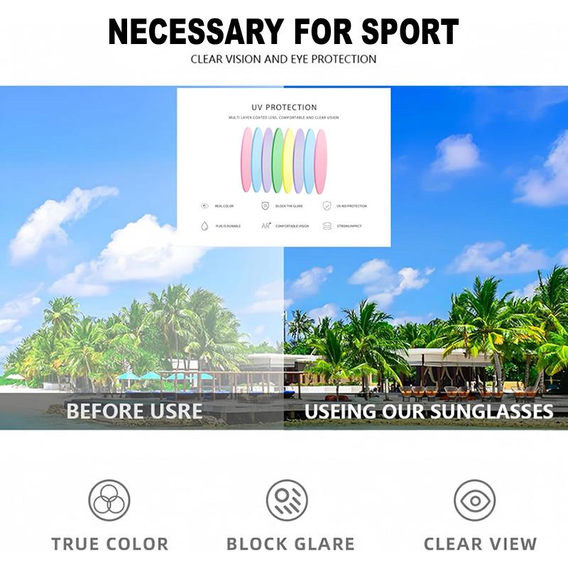 Children's Outdoor Cycling Sunglasses TR90 UV Resistant Polarized Sports Bike Hiking Climbing Tourism Glasses for Kids 5-13