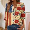 Womens Spring Tops Summer Shirts for Women Womens Summer Shirts Dressy Tops for Women Casual Printed Blouse V Neck Loose Fit