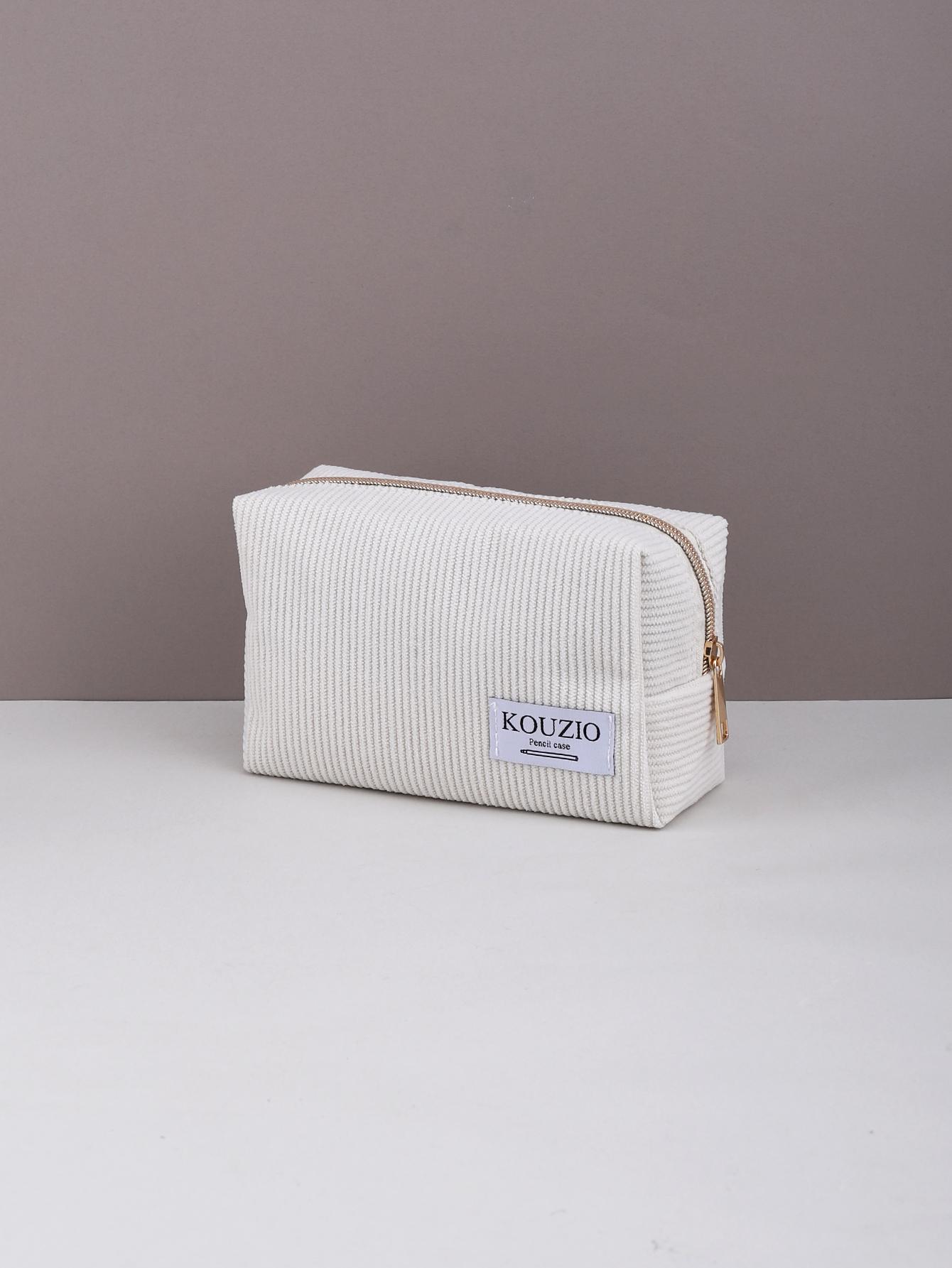 

Large-Capacity Simple Pencil Case Corduroy Durable Stationery Storage Bag Bac Trousse Multifunctional Pencil Cases With Zipper белый