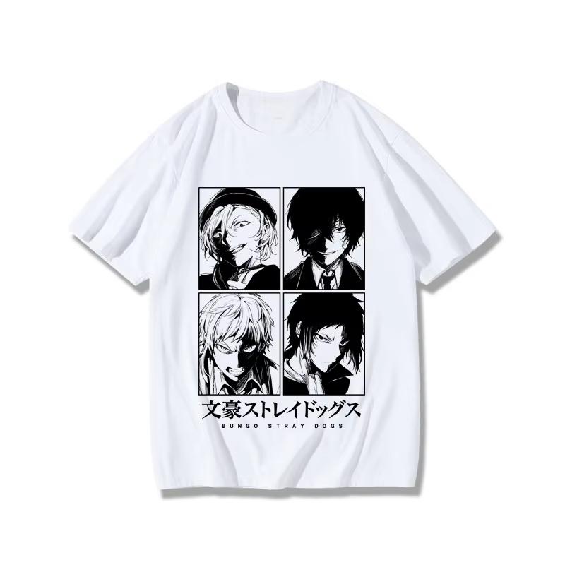 Wenhao Wild Dog Joint Short Sleeve Peripheral Animation Trend Brand T-Shirt Men's and Women's Street Trend Ruffian Handsome Top