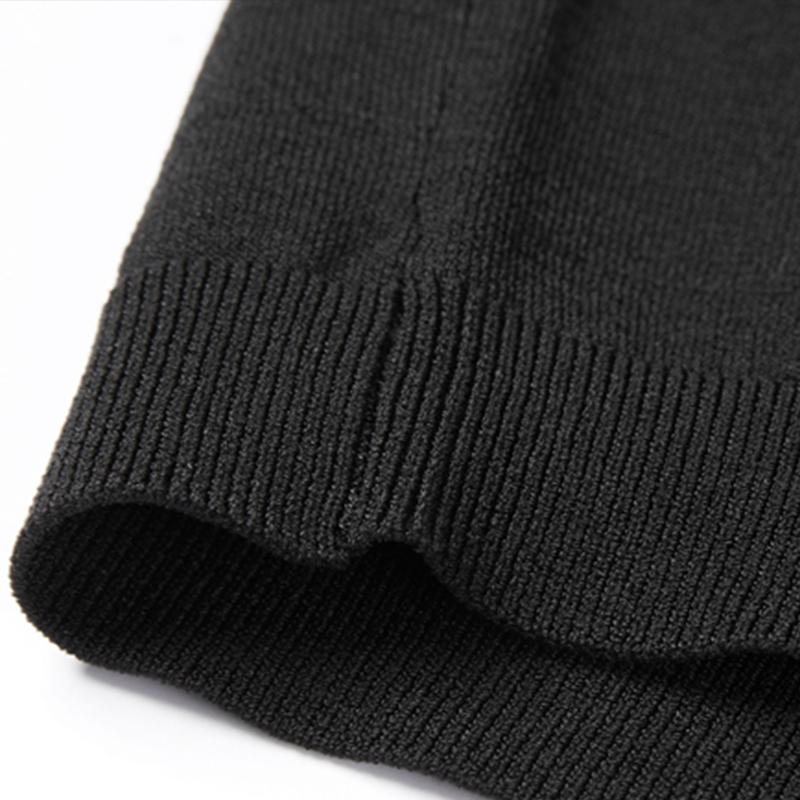 Simple Solid Color Breathable and Comfortable Short-Sleeved Knitted Shirt