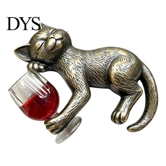 Betrunkener Stil Kätzchen Statue Betrunkene Harz Figur Pflanztopf Aufhänger, 3 Farben Faule Katze Mini Statue, Lebensechte Tier Handwerk Niedliche Hängende Figuren