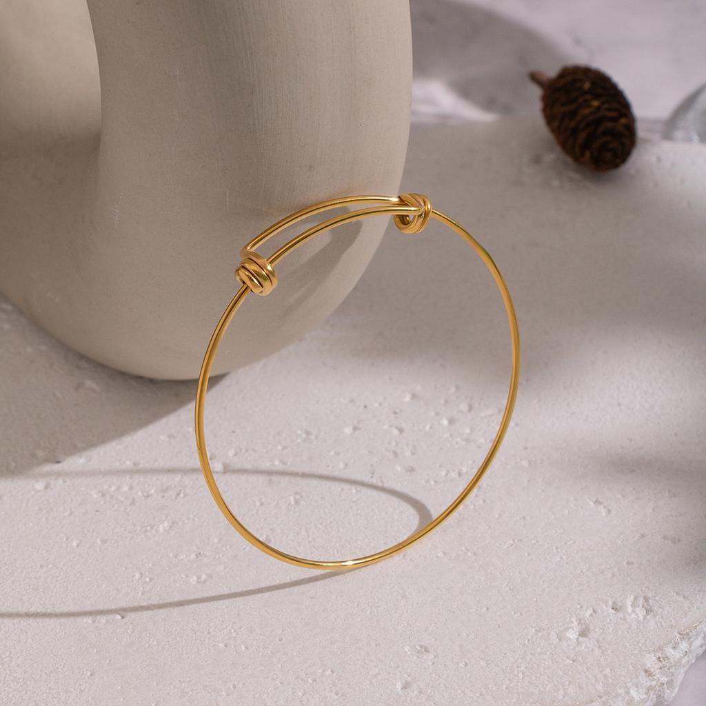 Yori Stainless Steel Knotted Sliding Bracelet for Women Non Tarnish Arrivals Fashion Gold Color Jewelry Accessories