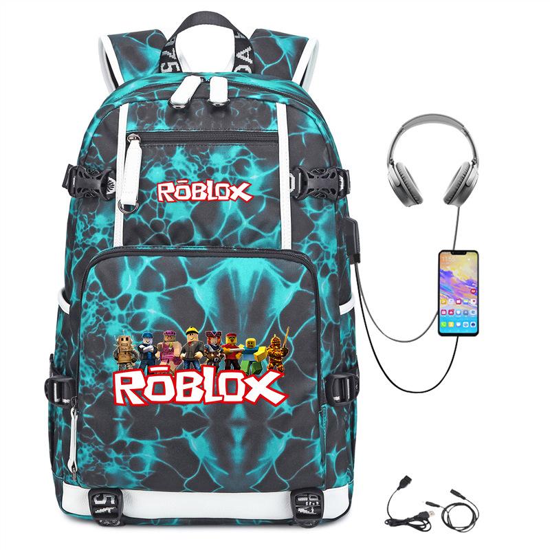 Cartoon Game Merchandise With Usb Hiking Bag College Students Outdoor Travel Large Capacity Backpack Bag