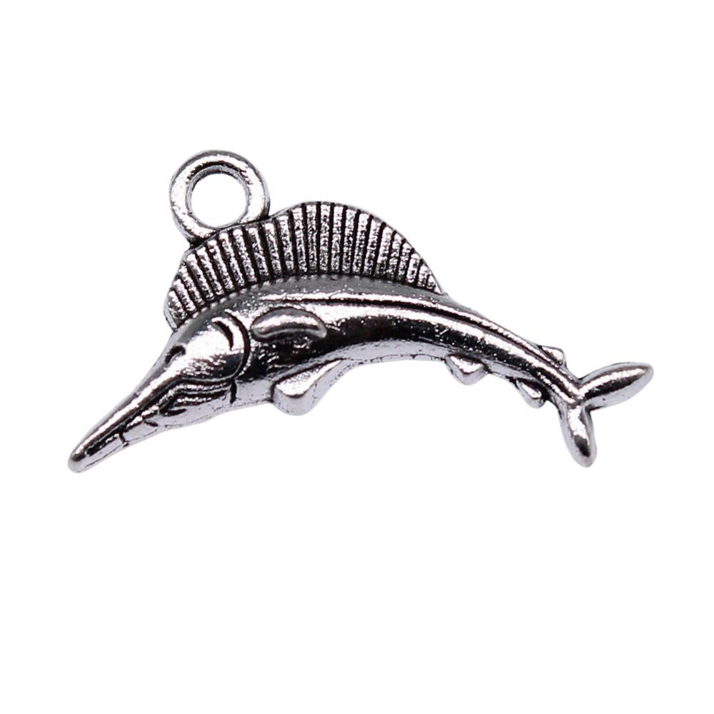 Fisch-Anhänger Vintage Legierung Anhänger Für DIY Schmuck Meeres-Thema Bastelbedarf