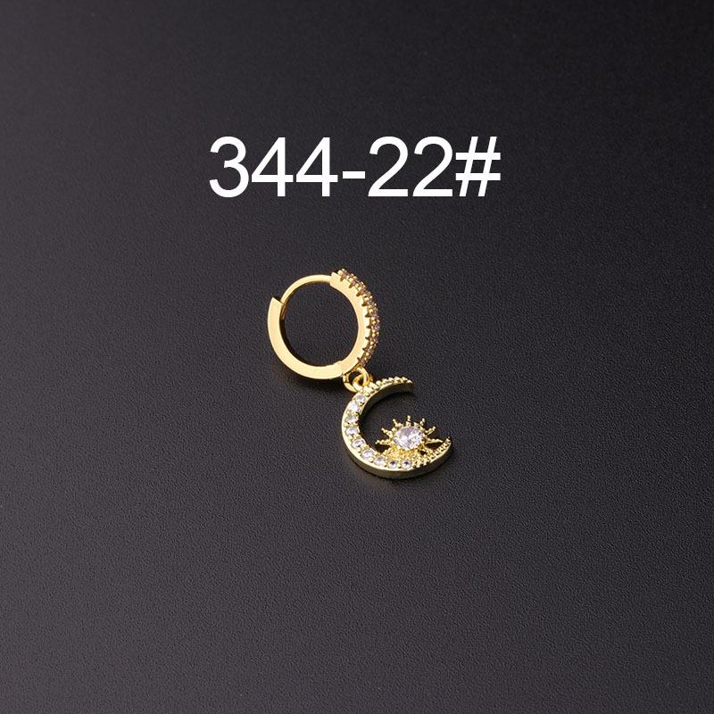 Micro-Pavé Zircon Irregular Ear Cuff Earrings