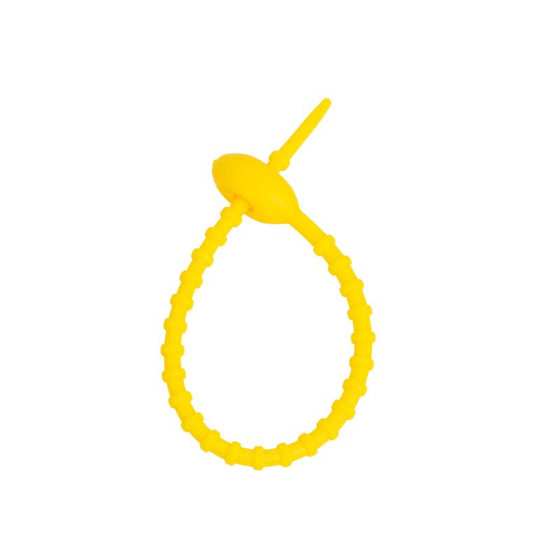 Colorful Silicone Tadpole Cable Tie: DIY Keychain, Trendy Toy, Bag Strap & Lanyard Winder