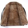 Winter genuine leather jacket for men with velvet and thickening for middle-aged and elderly dad casual sheepskin lapel leather jacket