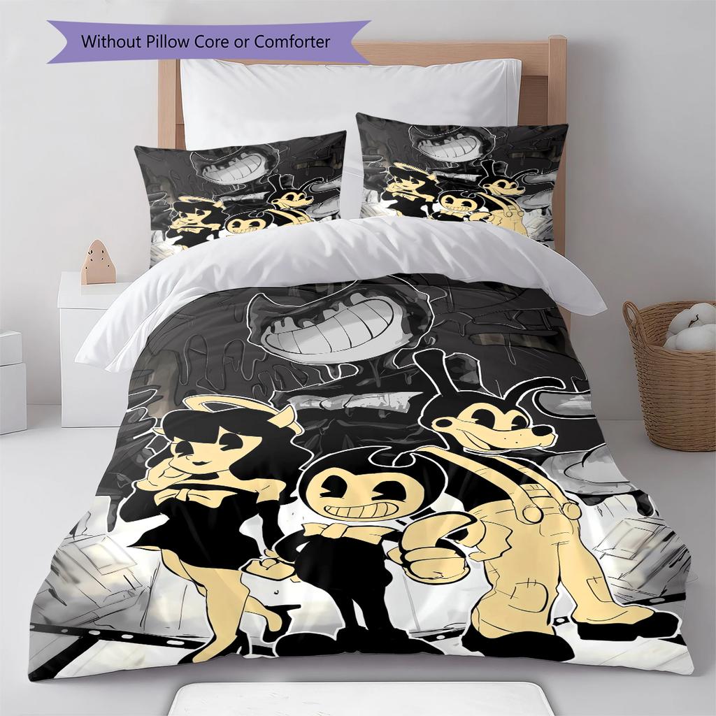 Bendy Pattern Bedding Quilt Set Quilt Cover Pillowcase Home Decoration Gift (1 * duvet cover + 2 * pillowcase, without core)