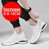 Mode Atmungsaktive Mesh Elevator Schuhe Herren Sneaker Höhenerhöhende Schuhe Freizeit Sport Größere Schuhe Mann Erhöhungsschuhe Einlegesohle 8cm