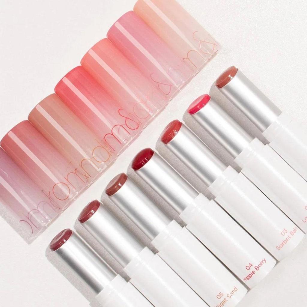 rom&nd GLASTING MELTING BALM 05-07/11-12/14-15, Glowy Hydrating Lip Balm, Smooth Texture, Long-Lasting Color, K-Beauty, Korean Makeup