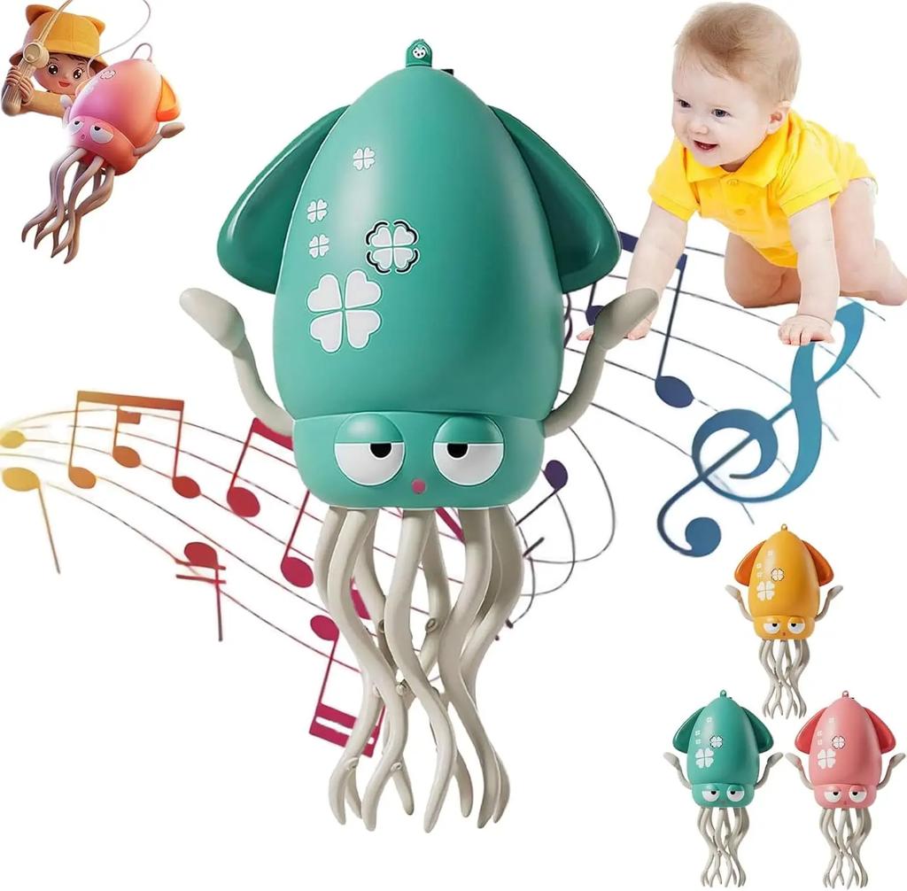 2025 Funny Dancing Octopus Electric Fidget Toys for Kids Baby Lights Music Antistress Stress Relief Toy for Children Adult Gifts