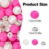 50/100PCS mixed silicone beads, 12mm/15mm DIY craft beads, suitable for keychains, bracelets, necklaces, and jewelry making
