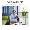 6Sets Hanging Flowerpot Creative Plastic Plant Pot Decorative Flower Hanging Basket for Indoor Outdoor Balcony Garden Home Bar