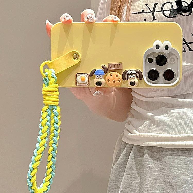 Cartoon Three-dimensional Master Dog Suitable for IPhone15promax Apple 14 Mobile Phone Case 13 Lanyard 12 Women 16 Anti-fall