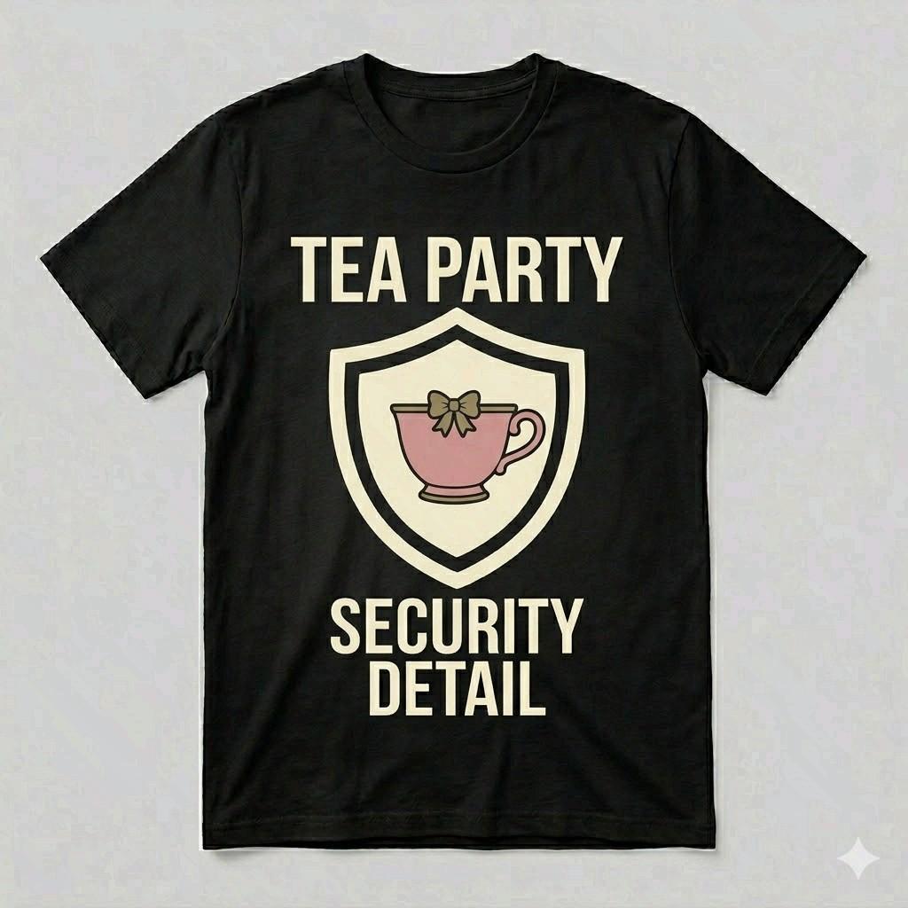 Tea Party Security Detail Shirt Funny Girl Dad Gift S