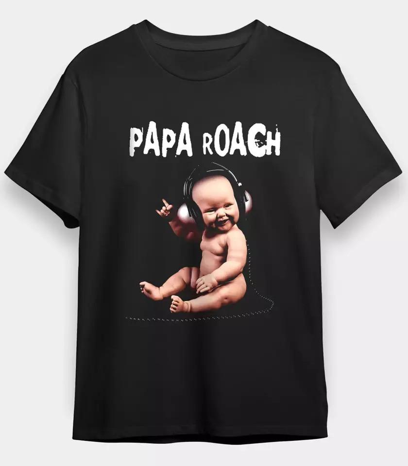HEISS NEUES Papa Roach Band schwarzes T-Shirt Unisex-Tee Alle Größen S-5XL XY756