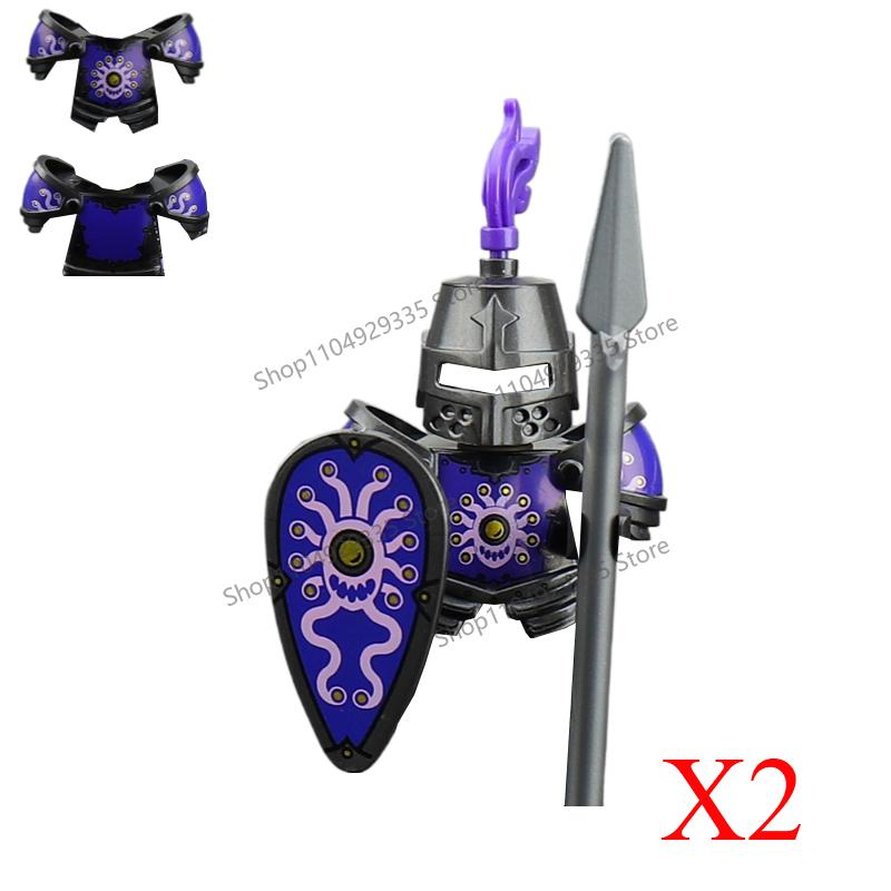 Medieval Military Soldiers Figures MOC Building Blocks Castle Black Eagle Wolf Octopus Griffin Ancient Knight Waffen Bricks Toys