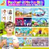 Cross-Border Happy Amusement Park Sticker Book for Children's Early Education and Quiet Play