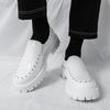 Fashion Lacquer Leather Men's Shoes Trendy Minimalist Black and White Style Fashion Party Daily Office Work Outdoor Street Shoes New