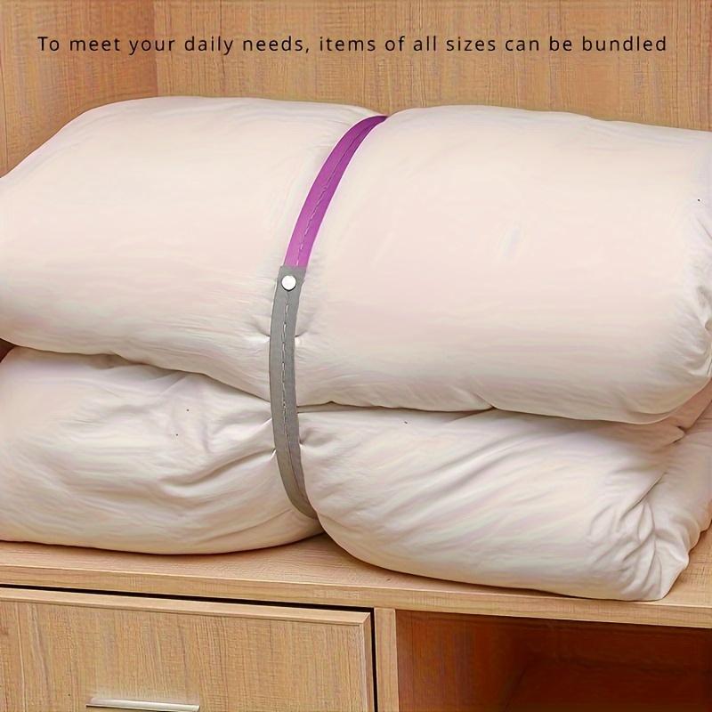 50-Pack Elastic Bands Closet Organizer With Buckles Adjustable Drawer And Wardrobe Straps Durable Canvas Lanyard Space Saver For Bedding Minimalist