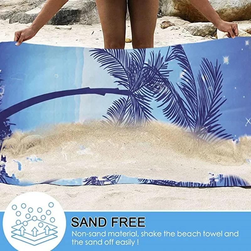 Microfiber Beach Towels,Oversized,Absorbent,Compact,Sand Proof Beach Blanket, Lightweight Towel For The Swimming, Sports, Beach