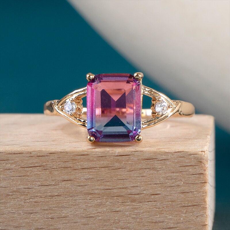 

Bella Box Роскошные женские ювелирные изделия Коктейльные вечерние кольца с разноцветным цирконом и посеребренным кольцом для юбилейной вечеринки, кольцо в подарок 10 красный