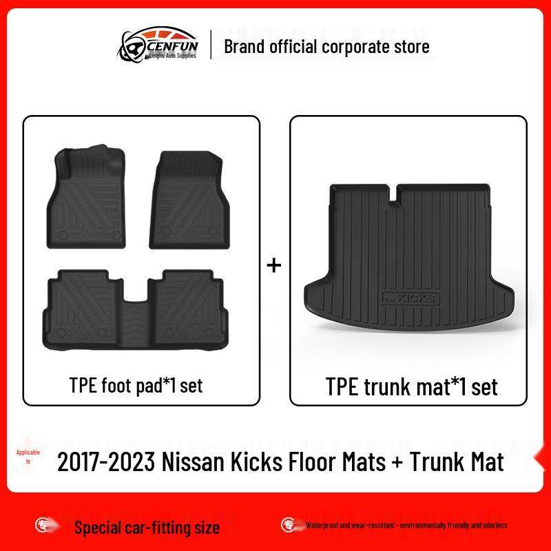 Przyjazna dla środowiska wodoodporna mata do bagażnika TPE dla Nissan KICKS 2017-2023