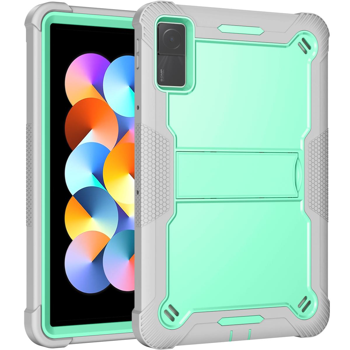 

For Xiaomi Redmi Pad Kickstand Cover Silicone+PC Shock-Resistant Tablet Case Black