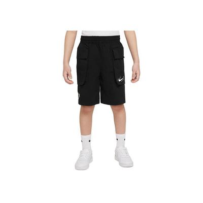 Logo Pocket Straight-Leg Shorts for Kids Kids Bottoms Black DX7549-010