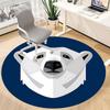 1pc Polar Bear Logo Office Round Area Rug, Under Office Chairs Bedroom Living Room Home Decor, Room Deco