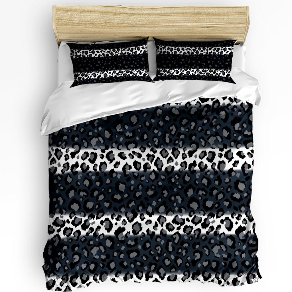 Leopard Print Animal Skin Texture Dressing Table Duvet Cover With Pillow Case Bedding Set Quilt Cover Double Bed Home Textile
