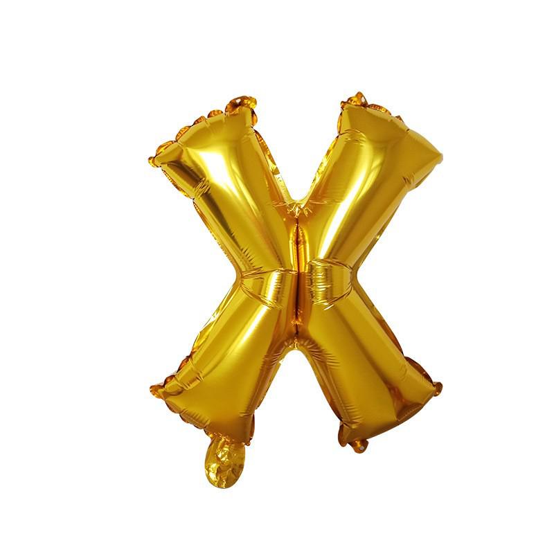 32-Inch Shiny Gold Alphabet Foil Balloons for Weddings & Birthdays