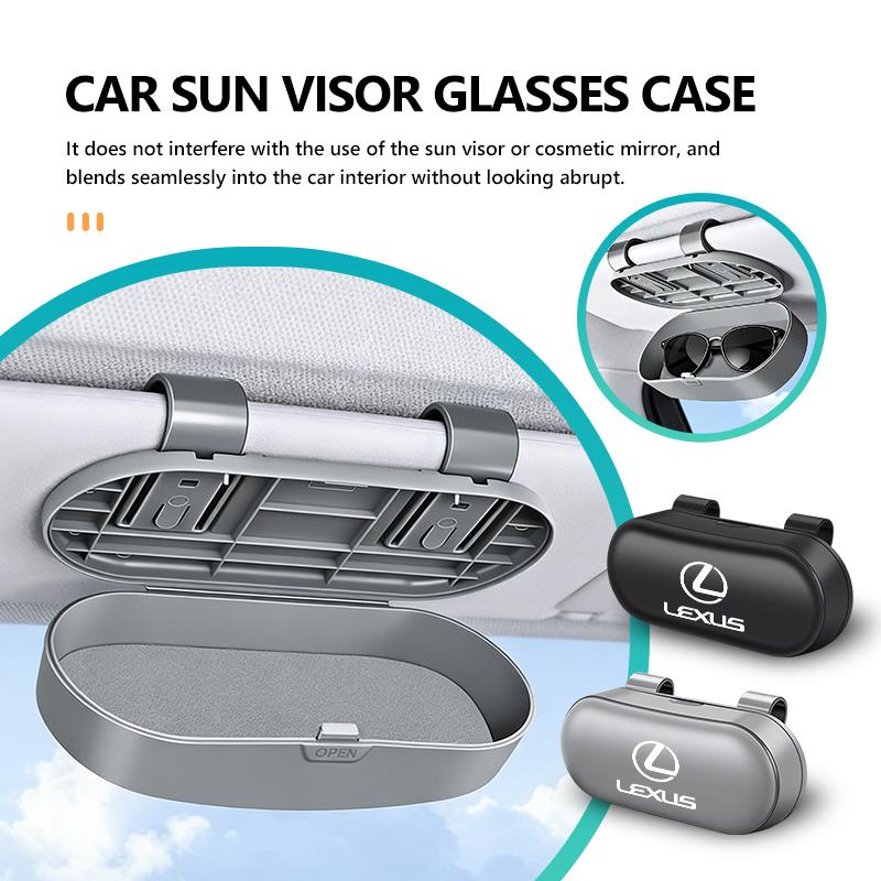 Car Sun Visor Sunglasses Glasses Case Glasses Holder Clip Box For Lexus CT ES GS NX IS250 RX350 IS200 LX570 UX250h CT200h AEU1